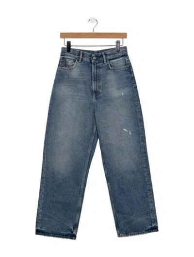 Pre-owned Acne Studios High-rise Straight Leg Jeans In Blue
