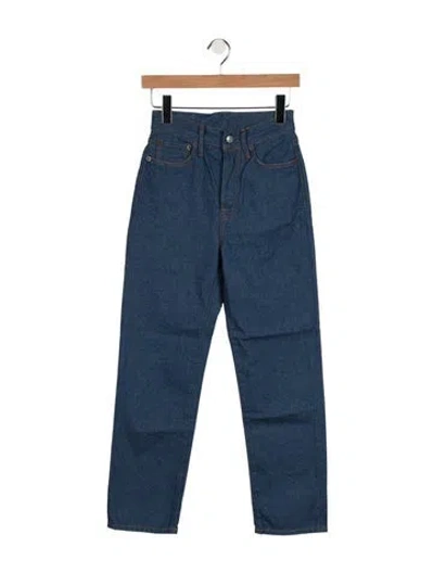 Pre-owned Acne Studios High-rise Straight Leg Jeans In Blue