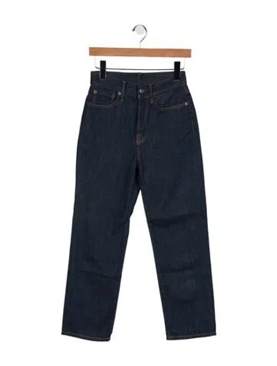 Pre-owned Acne Studios High-rise Straight Leg Jeans In Blue