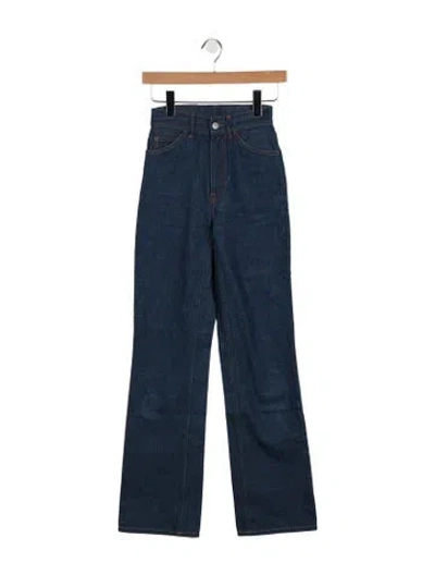 Pre-owned Acne Studios High-rise Straight Leg Jeans In Blue