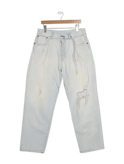 Pre-owned Acne Studios High-rise Straight Leg Jeans In Blue