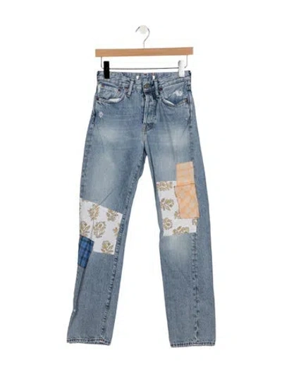 Pre-owned Acne Studios High-rise Straight Leg Jeans In Blue