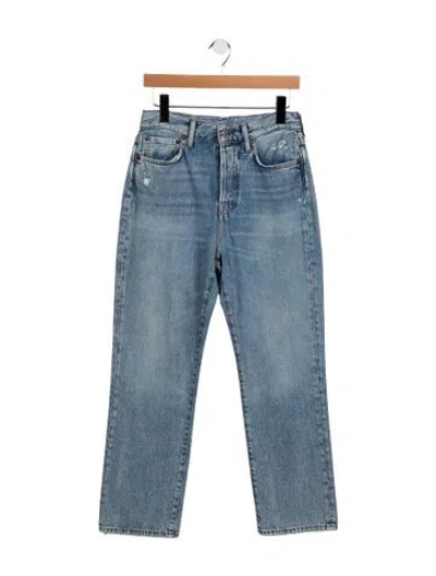 Pre-owned Acne Studios High-rise Straight Leg Jeans In Blue