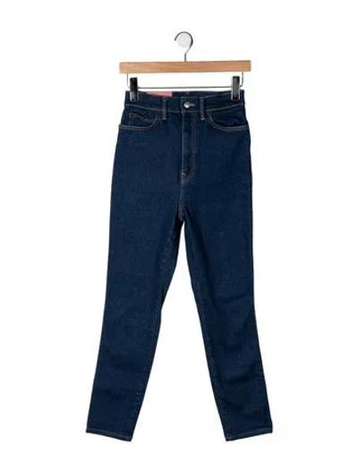 Pre-owned Acne Studios High-rise Straight Leg Jeans In Blue