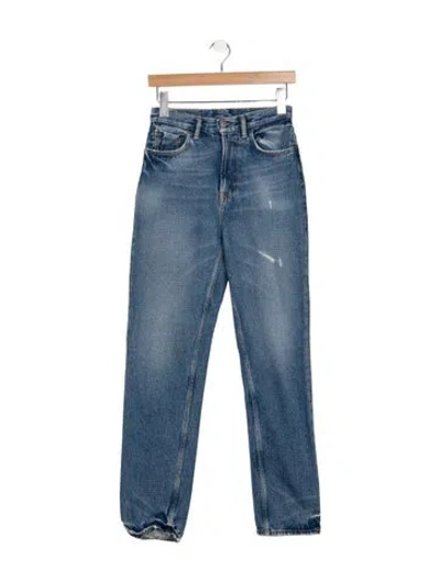 Pre-owned Acne Studios High-rise Straight Leg Jeans In Blue