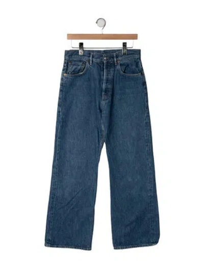Pre-owned Acne Studios High-rise Straight Leg Jeans In Blue