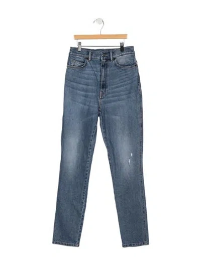 Pre-owned Acne Studios High-rise Straight Leg Jeans In Blue