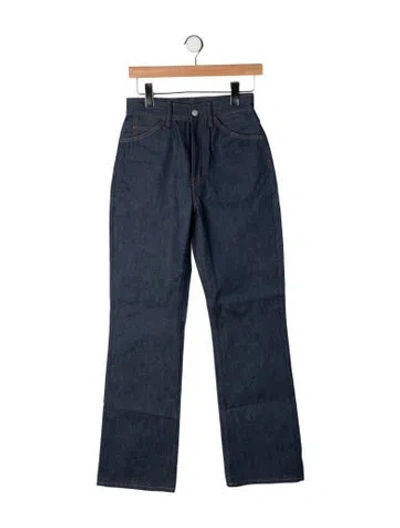 Pre-owned Acne Studios High-rise Straight Leg Jeans In Blue