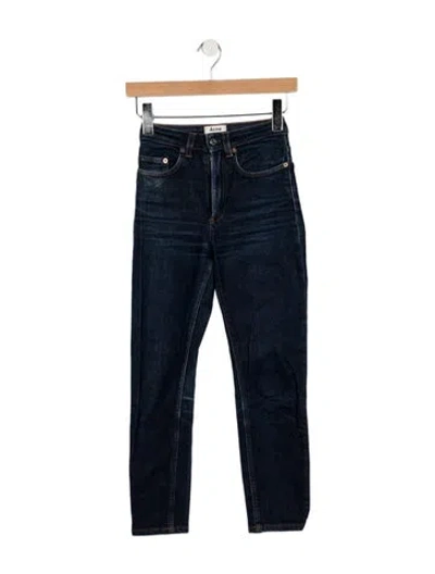Pre-owned Acne Studios High-rise Straight Leg Jeans In Blue