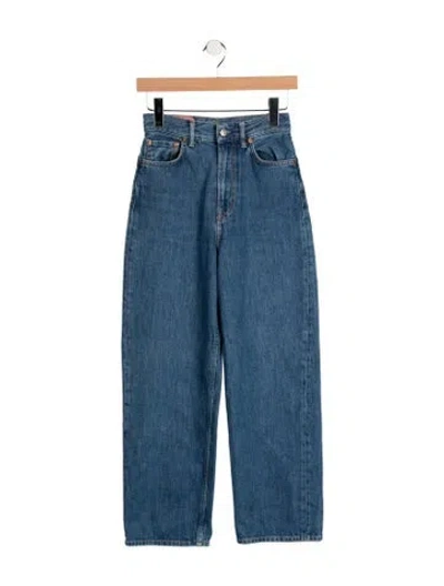Pre-owned Acne Studios High-rise Straight Leg Jeans In Blue