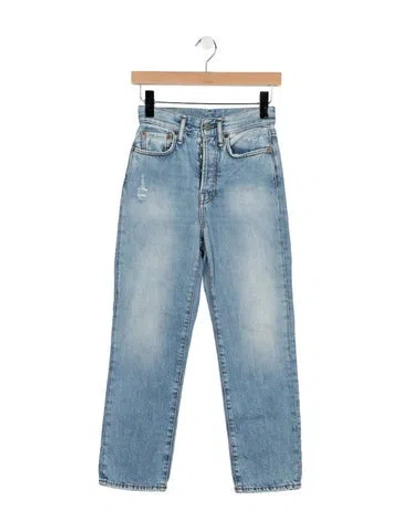 Pre-owned Acne Studios High-rise Straight Leg Jeans In Blue