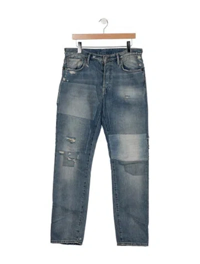 Pre-owned Acne Studios High-rise Straight Leg Jeans In Blue