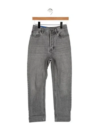 Pre-owned Acne Studios High-rise Straight Leg Jeans In Gray