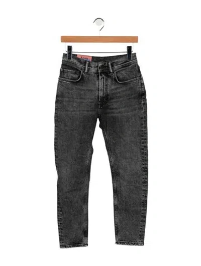 Pre-owned Acne Studios High-rise Straight Leg Jeans In Grey