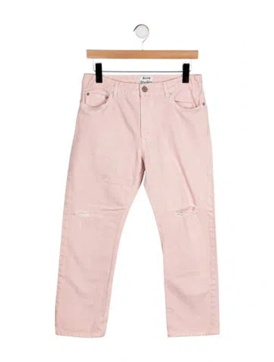 Pre-owned Acne Studios High-rise Straight Leg Jeans In Pink