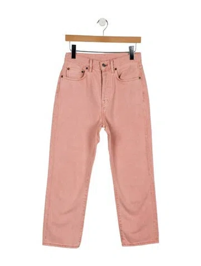 Pre-owned Acne Studios High-rise Straight Leg Jeans In Pink