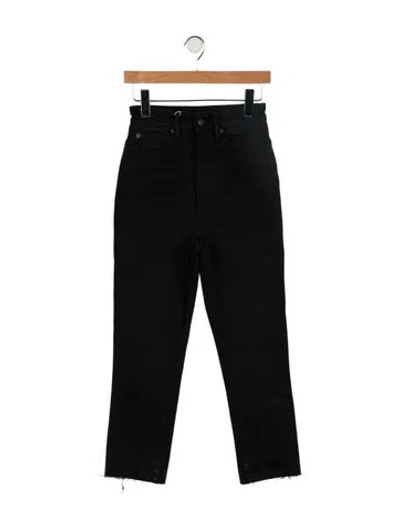 Pre-owned Acne Studios High-rise Straight Leg Jeans W/ Tags In Black