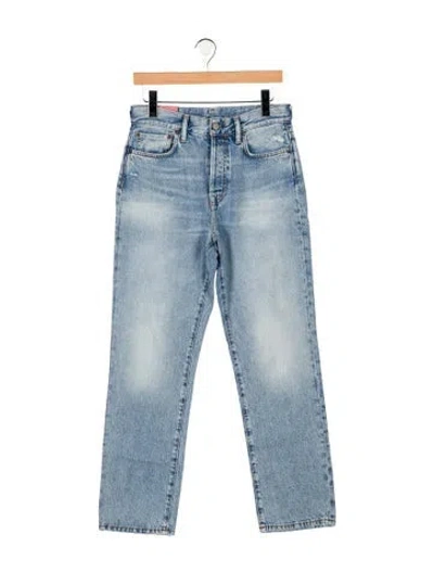 Pre-owned Acne Studios High-rise Straight Leg Jeans W/ Tags In Blue