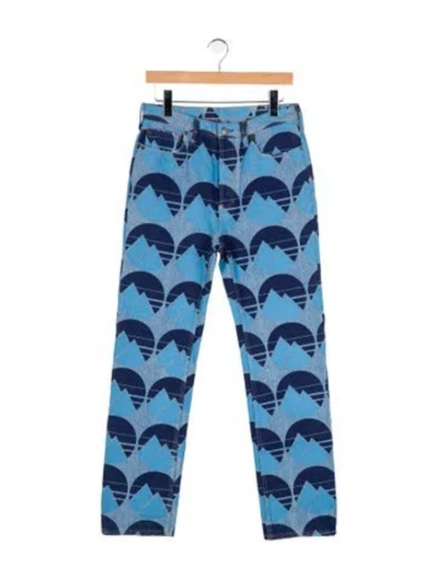 Pre-owned Acne Studios High-rise Straight Leg Jeans W/ Tags In Blue