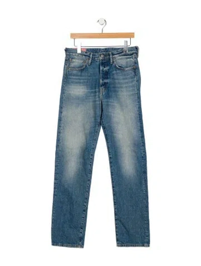 Pre-owned Acne Studios High-rise Straight Leg Jeans W/ Tags In Blue