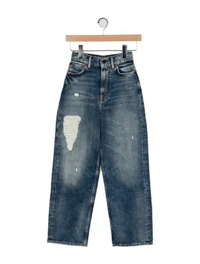 Pre-owned Acne Studios High-rise Straight Leg Jeans W/ Tags In Blue