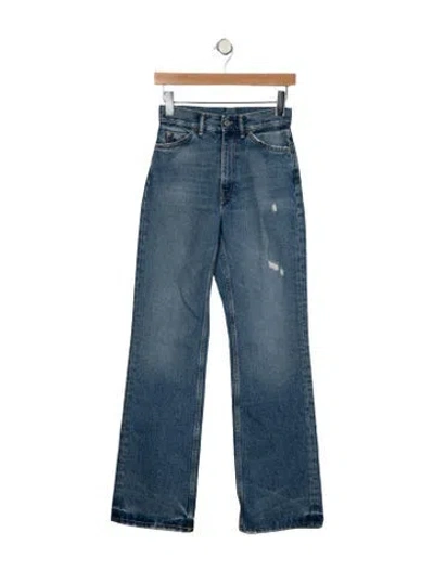 Pre-owned Acne Studios High-rise Straight Leg Jeans W/ Tags In Blue