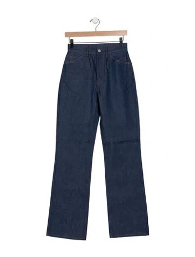 Pre-owned Acne Studios High-rise Straight Leg Jeans W/ Tags In Blue