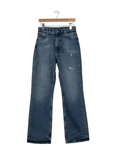 Pre-owned Acne Studios High-rise Straight Leg Jeans W/ Tags In Blue