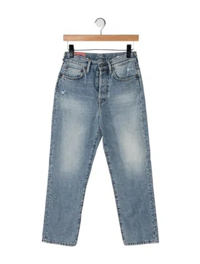 Pre-owned Acne Studios High-rise Straight Leg Jeans W/ Tags In Blue