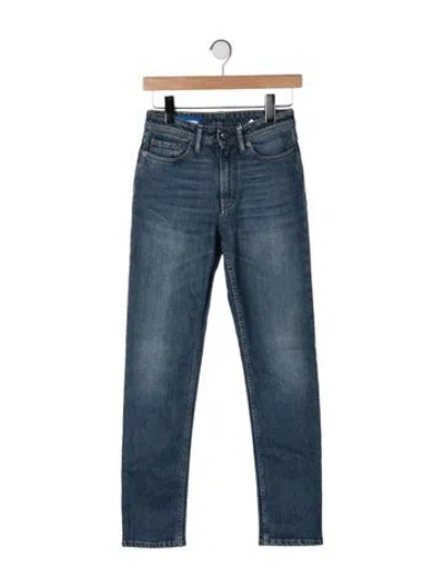 Pre-owned Acne Studios High-rise Straight Leg Jeans W/ Tags In Blue