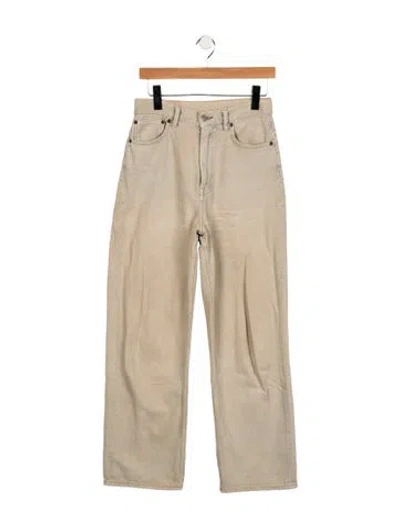 Pre-owned Acne Studios High-rise Straight Leg Jeans W/ Tags In Neutrals
