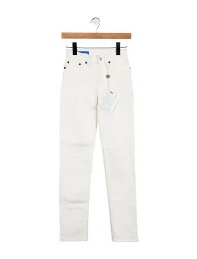 Pre-owned Acne Studios High-rise Straight Leg Jeans W/ Tags In White