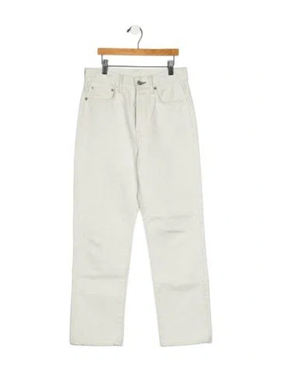 Pre-owned Acne Studios High-rise Straight Leg Jeans In White