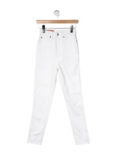 Pre-owned Acne Studios High-rise Straight Leg Jeans In White