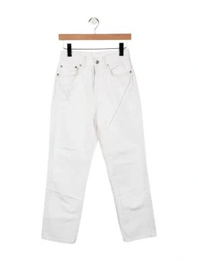 Pre-owned Acne Studios High-rise Straight Leg Jeans In White