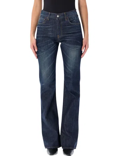 Acne Studios High-rise Straight-leg Jeans In Blu