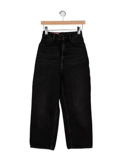Pre-owned Acne Studios High-rise Wide Leg Jeans In Black