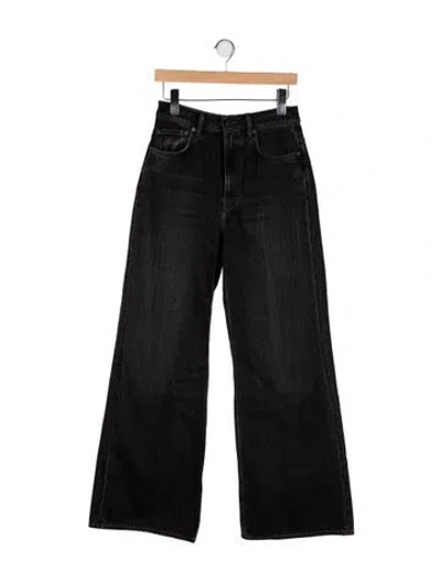 Pre-owned Acne Studios High-rise Wide Leg Jeans In Black