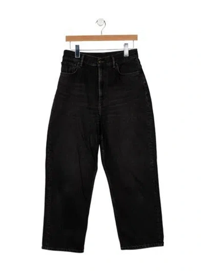 Pre-owned Acne Studios High-rise Wide Leg Jeans In Black
