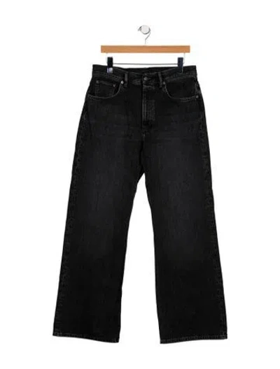 Pre-owned Acne Studios High-rise Wide Leg Jeans In Black