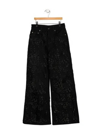 Pre-owned Acne Studios High-rise Wide Leg Jeans In Black