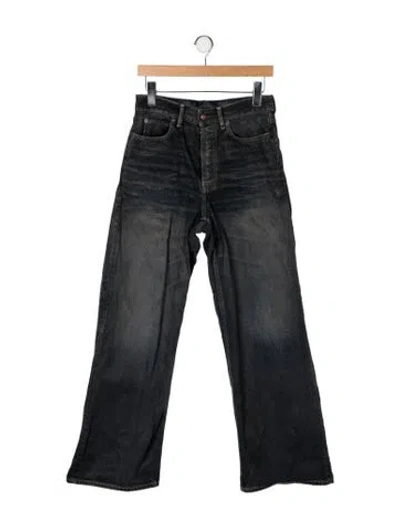 Pre-owned Acne Studios High-rise Wide Leg Jeans In Black