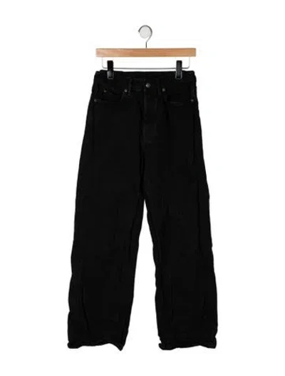 Pre-owned Acne Studios High-rise Wide Leg Jeans In Black
