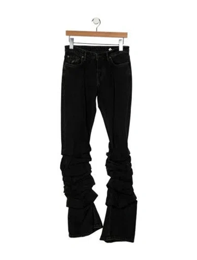 Pre-owned Acne Studios High-rise Wide Leg Jeans In Black
