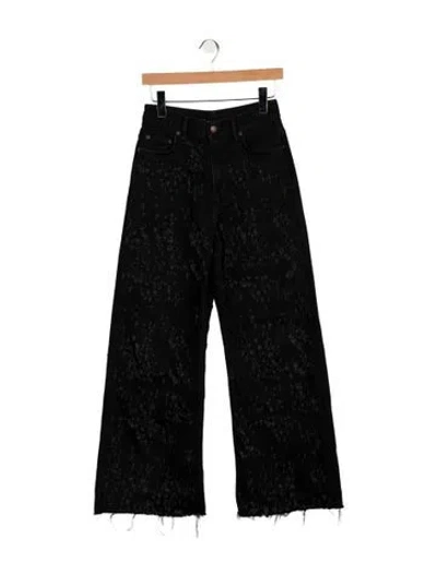 Pre-owned Acne Studios High-rise Wide Leg Jeans In Black