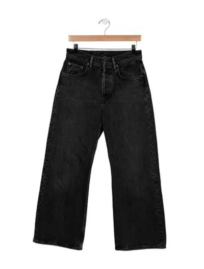 Pre-owned Acne Studios High-rise Wide Leg Jeans In Black