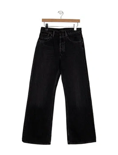 Pre-owned Acne Studios High-rise Wide Leg Jeans In Black