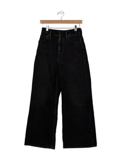 Pre-owned Acne Studios High-rise Wide Leg Jeans In Black