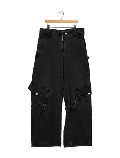 Pre-owned Acne Studios High-rise Wide Leg Jeans In Black/grey