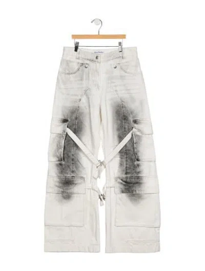 Pre-owned Acne Studios High-rise Wide Leg Jeans In Black/grey/white
